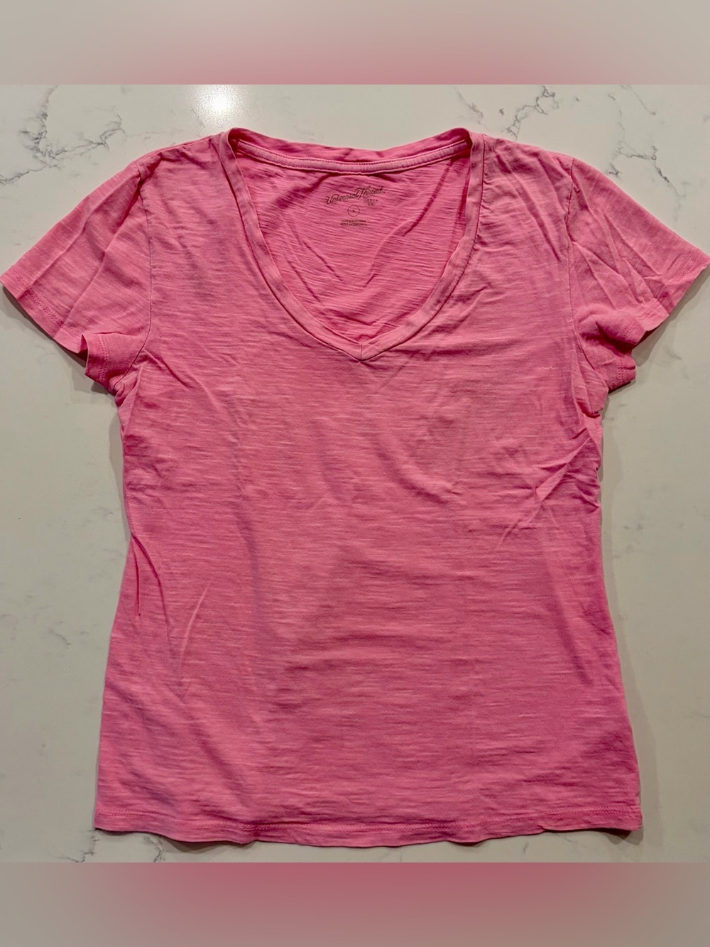 Universal Thread Pink V-Neck Short Sleeve Tee